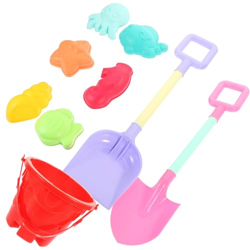 Yardwe 1 Conjunto de 9 peças combinação de cubo de brinquedos de praia balde Praia Beach Toys cubo de escavação de areia de brinquedo brinquedos de praia para abdominais