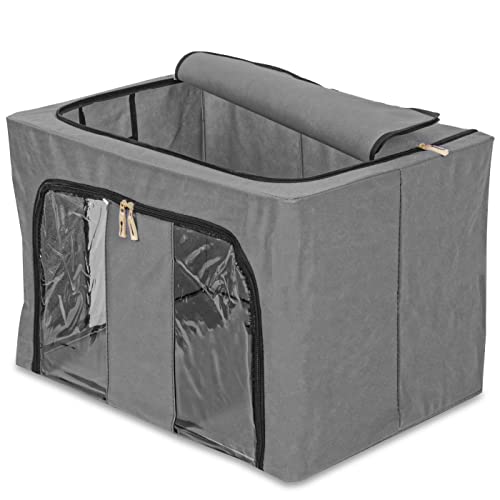 Caixa Organizadora Closet Armário Guarda Roupa Edredom Toalha 91 Litros