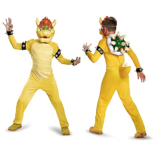 Disguise Bowser Costume for Kids, Official Nintendo Super Mario Bros Bowser Outfit, Child Size Large (10-12)