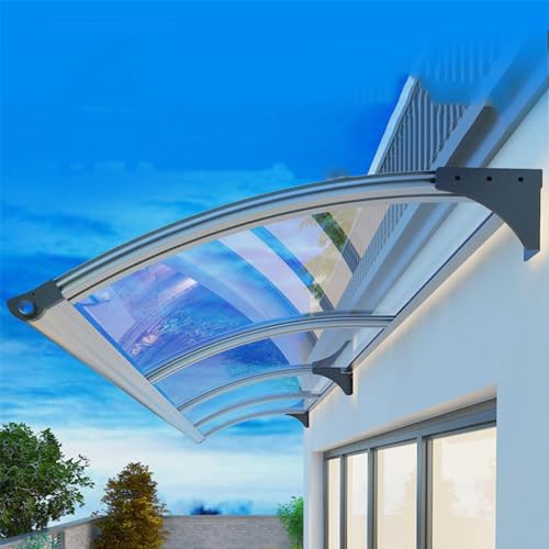 Auvent incurvé en polycarbonate pour éviter les fuites de porte