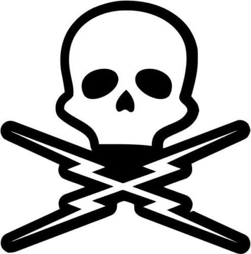 Death Proof Grindhouse Skull Lightning Car Truck Windows Decor Decal Sticker - D