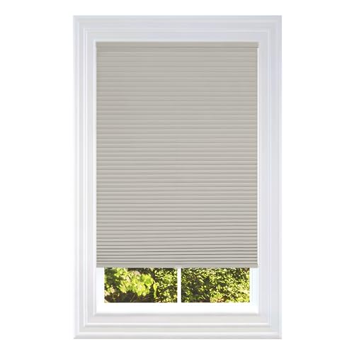 BlindsAvenue Cellular Honeycomb Cordless Shade, 9/16" Single Cell, Blackout, Sticks and Stones, Size: 49.5" W x 48" H