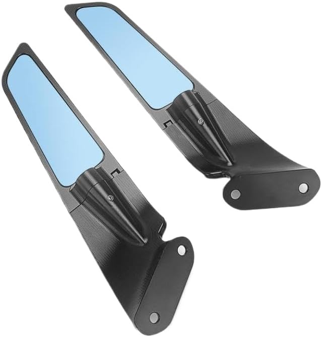 Fixed Wing Motorcycle Rearview Mirror Compatible with 2019-2024 Models for 636/6R Style Mirror Mounting