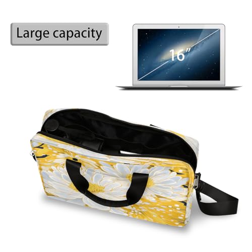 Maletín para portátil 15.6"–16" blanco con diseño floral miniatura 5