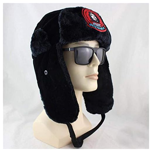 XYSQWZ Winter Bomber Trapper Hat Unisex Winter Ear Flap Trooper Hat Algodón Cálido Ushanka Russian Hunting Hat Sombrero De Esquí con Che Guevara 55-60cm
