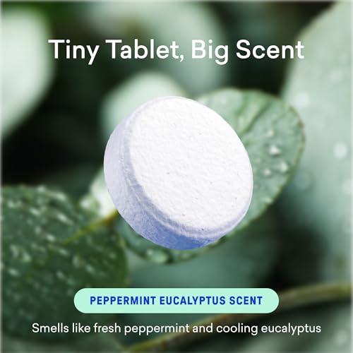 Image of BLUELAND 100% Plastic Free Toilet Bowl Cleaner Tablets Set, Eucalyptus