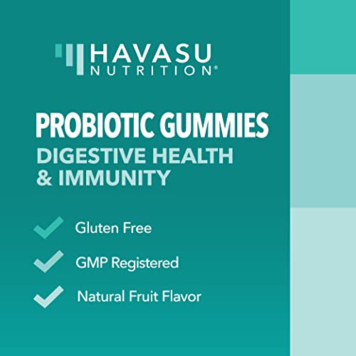Havasu Nutrition Probiotic Gummies For Digestive Support And Gut Health With 1 Billion Cfu Of Shelf Stable Microorganisms #TOP3