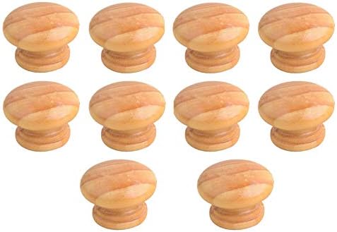 10 Pack Wooden Mushroom Knobs Wood Mushrooms Handles Pulls for Cabinets Cupboard Dresser Drawers Furniture image 5