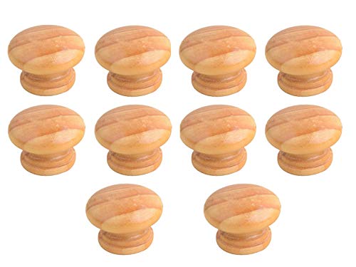 Juego de 10 pomos de madera de setas para armarios, armarios, cajones, muebles, etc.