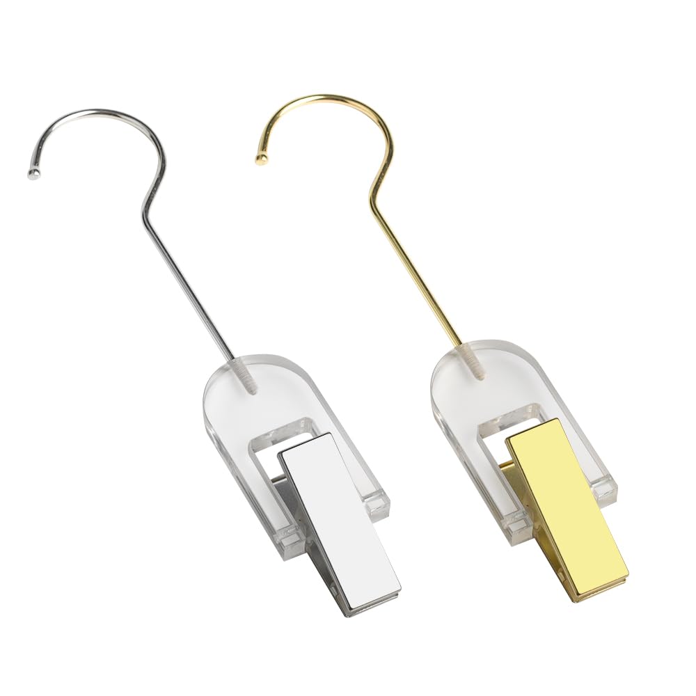 5Pcs Acrylic Hair Extension Hangers for Wig Holder Laundry Hanging Hook Clips for Hairpin Hairdressers Hangers for Wig Storage Weft Extension Storage Clips