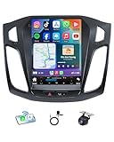 Car Radio Stereo for Ford Focus 2012-2018: Upgrade 5G WiFi 10.4' T-Style 1024 * 768HD Touch Screen Replacement - CarPlay Andriod Auto Bluetooth RDS FM GPS Navigation Backup Camera SWC