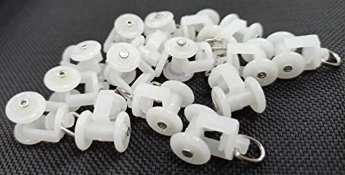 Image of FAPBADRI Runners /Sliders for M Track /Curtain Channel - White Colour - 50 Pieces