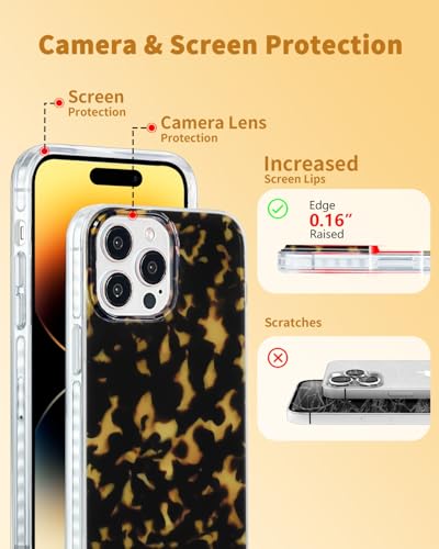 Coque iPhone 13 Pro Max MagSafe écaille tortue marron aimantée