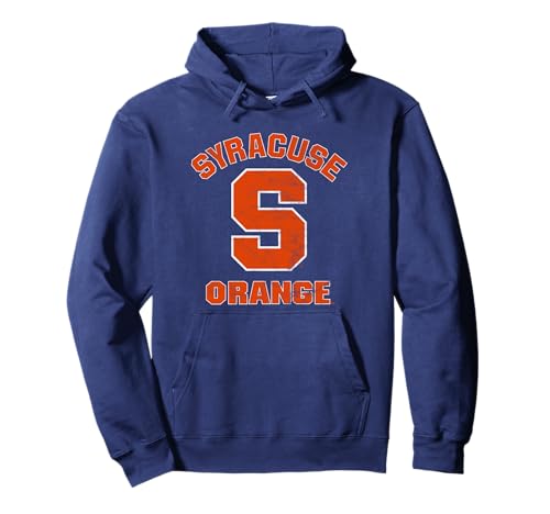 Syracuse University Orange Large Distressed Pullover Hoodie