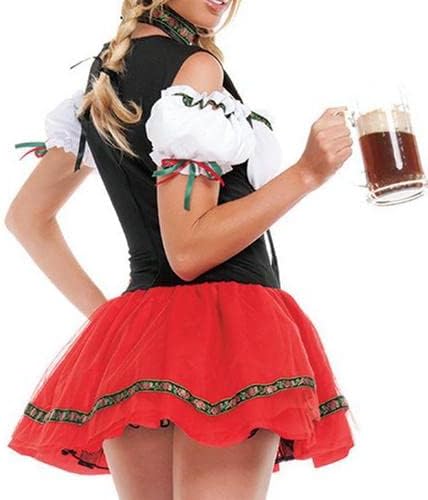 Women's German Oktoberfest Costume Dirndl Dress, Halloween Oktoberfest Costume for Dress up Party and Beer Festival - Image 3