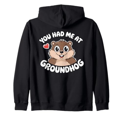Me tenías en Groundhog Pun Roedor Animal Lover Groundhog Sudadera con Capucha