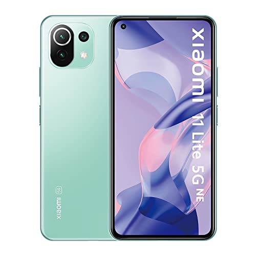 Xiaomi 11 Lite 5G NE スマートフォン、6GB RAM+128GB ROM、6.55 インチ FHD+ AMOLED ドットディスプレイ、デュアル SIM、Qualcomm Snapdragon 778G、64MP トリプルカメラ、ブルー