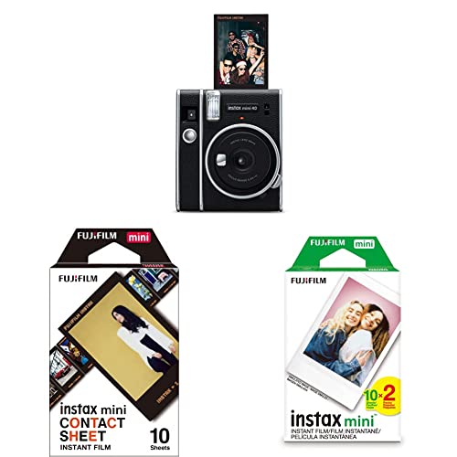 Image of Fujifilm Instax Mini 40 Instant Camera Bundle with 20 Exposures Film and Twin Pack