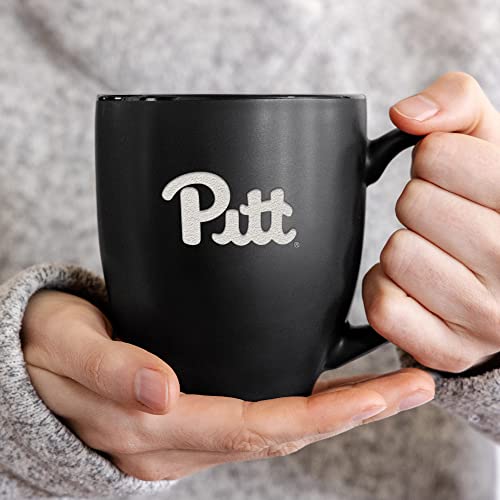 Image of Rico Industries NCAA Primary 15-Oz Personalized Matte Black Bistro Mug - for Hot or Cold Drinks