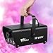 [2020 Upgraded]Halloween Fog Machine, amzdeal Portable Smoke Machine with LED Lights Equipped with Wired and Wireless Remote Control Suitable for Home, Party, Christmas, Halloween and Weddings (400W)