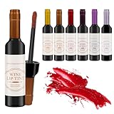 Wine Lip Tint 6 Colors,Wine Lipstick,Waterproof Long Lasting Lip Stain,Lipstick for Women,Bottle Lip Tint