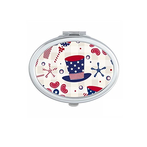 Miroir de poche portable cadeau illustration amour USA