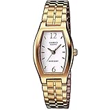 casio gold analogue and digital watch Messinggehäuse Casio Damen Uhr Analog Quarz mit Edelstahlarmband LTP-1281PG-7A