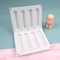 Vista 6 de Molde ovalado de silicona para galletas, moldes de silicona antiadherentes, moldes de chocolate para chocolate, cupcakes, dulces, pudín de mini