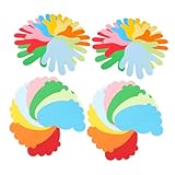Zerodeko Buntes DIY Papier Fuß Hand ausschnitt Bastelset für Frühling Party Deko Kreative Wanddeko für Klassenzimmer und Zimmergestaltung Vielseitig für Scrapbooking und Bastelprojekte