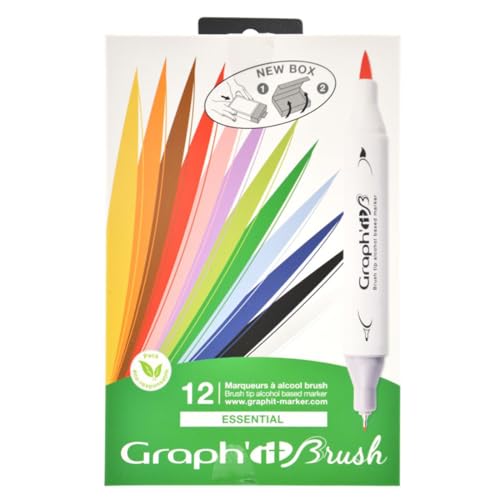 Marqueurs à alcool double pointe Graph'it pour dessin manga et illustration