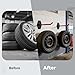 Fansport 4 Pcs Heavy Duty Garage Tire Hooks, Wall Mount Tire Storage Hooks with Anti Slip Coating, Steel Garage Wall Hooks for Tires Ladders Tools, Space Saving Utility Storage Solution
