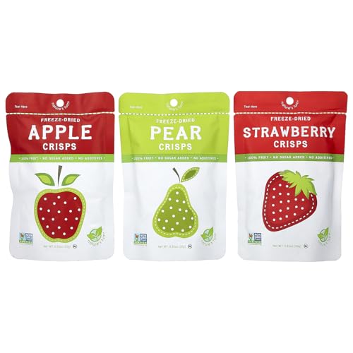 Nature\'s Turn Freeze-Dried Fruit Crisps – Healthy, Gluten-Free, Plant-Based, Crispy & Delicious Snack – Ideal for Cereal, & School On-the-Go Snacks – Variety Bags Crisps, 15 Bags (0.35 oz Each)