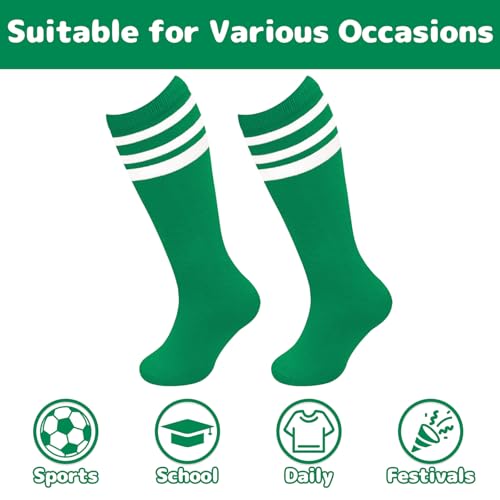 Image of Olreco 1 Pack Toddler Kids Youth Soccer Socks Girls Boys Baseball Socks Youth Knee High Softball Football Accessories Cotton