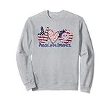 Photo Gallery peace love america top patriotic quarto di luglio donne ragazze felpa Photo Gallery peace love america top patriotic quarto di luglio donne ragazze felpa