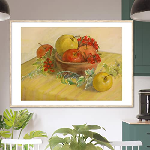 Mélange de pommes de fruits en tableau mural pour illuminer votre cuisine spacieuse
