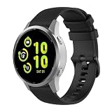 Koelaa 22mm Cinturino in Silicone Compatibile con Garmin Forerunner 570 47mm/Forerunner 965/265/255/970/Venu 4-45mm/Venu 3, Bracciale Sportivo Impermeabile per Uomo Donna - Nero