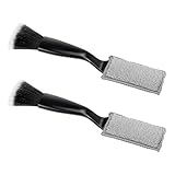 Bilkeru 2 PCS Double Head Brush, 2-in-1 Double Head Car Duster Brush for Interior & Exterior Cleaning, Soft Bristles for Dashboard, Air Vents, Screen, and More