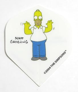 US Darts 3 Sets (9 Flights) Homer Simpson (White), The Simpsons Standard Dart Flights #5