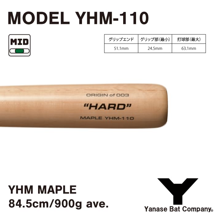 Amazon | Yanase YHM-248 硬式木製バット YHMメイプル 