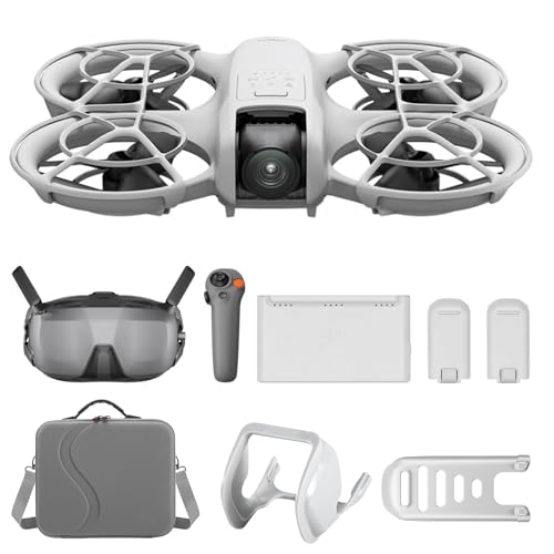 DJI Neo con accesorios versátiles- Dron Mini con Cámara 4K UHD, de 135 g Ideal para Adultos,Seguimiento Automático, Despegue Manual, Vídeo Estabilizado, QuickShots (Sin control Mando)