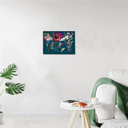Giallobus - Obraz - Vassily Kandinsky - Wokół kręgu - Standaard frame canvas - 50L x 35l cm - Obrazy do powieszenia
