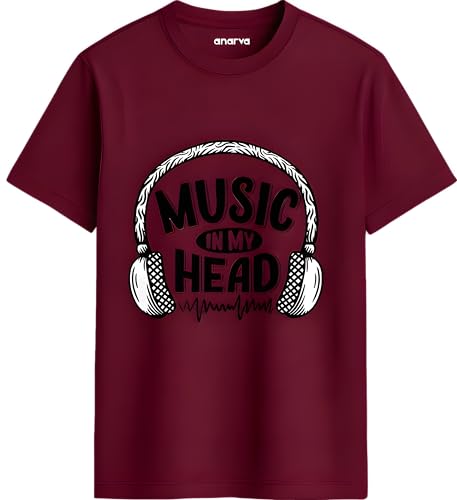 Image of Amazon Brand - Anarva Men's Cotton Printed Crew Neck T-Shirt | Casual Short Sleeve Graphic Tee
