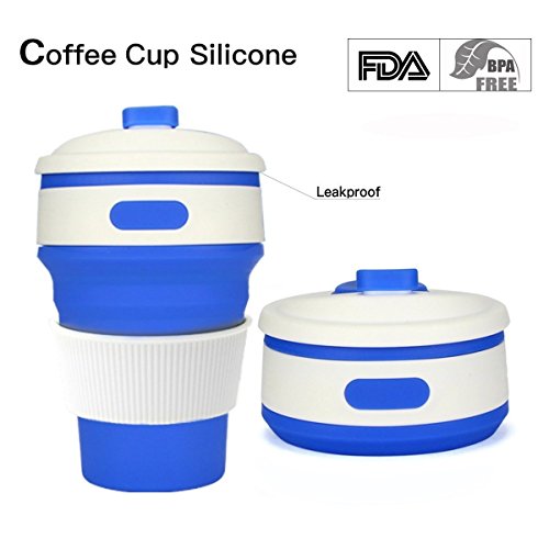 Bicchiere Portatile Pieghevole, Silicone Tazza