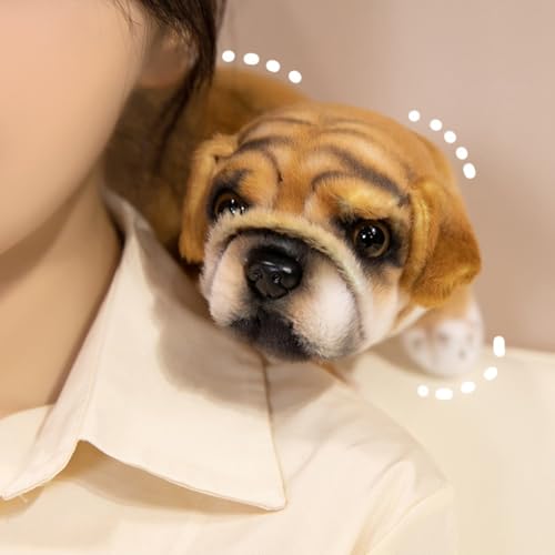 Xiyocadt 22cm Französische Bulldogge Kuscheltier,Niedlich Französische Bulldogge Stofftier,Simuliertes Tier Hund,Kindliche Gesellschaft Trost Stofftier Spielzeug Geschenke für Jungen Mädchen (Grau)