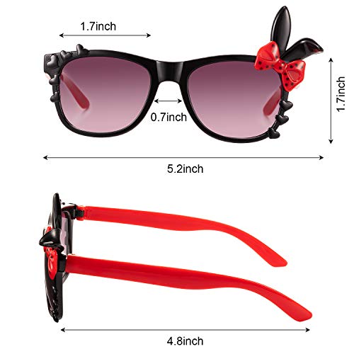 Weewooday 4 Pairs Toddler Sunglasses Girls Funny Kids Sunglasses Strawberry Bunny Pineapple glasses for Little Girls Baby2