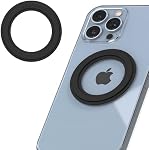 SleekStrip Mag Anneau pour MagSafe Adaptateur d'aimant adhésif pour MagSafe Accessoires & Pixel Snap Anneau magnétique pour les aimants de téléphone pour le dos de téléphone iPhone Android Kindle (Noir 1PK)