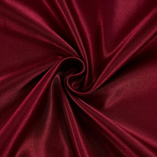 Damier Spannbettlaken 120x200cm Rot Weinrot Satin Seide Glänzend Bettlaken Hochwertiges Deluxe Unifarben Spannbetttuch… – Ansicht 5