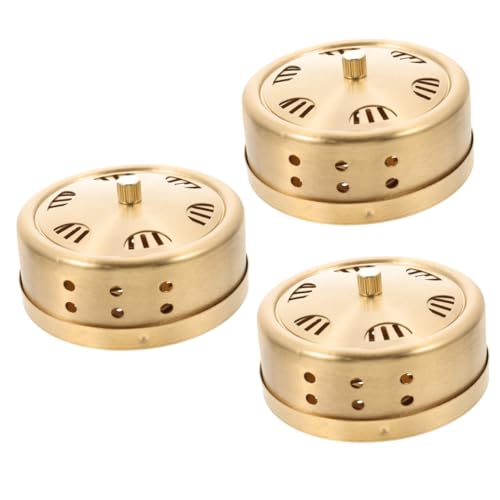 FRCOLOR 3pcs Box Smokeless Box Home Tools Household Tools Jar Belly Patch for Moxa Purifier Moxa Heat Tank Stand Copper Adjustable China