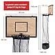 TheDunk Basketballkorb aus Holz für schmutzige Wäsche, Wand und Tür, mit abnehmbarem Beutel, Ball und Luftpumpe, Basketballspiele für Schmutzwäsche, Geschenk für Kinder und Erwachsene