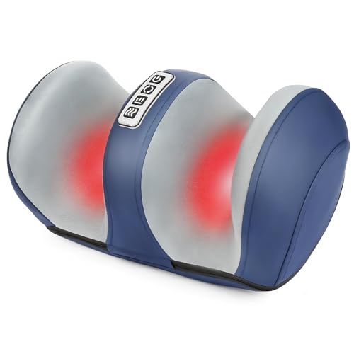 Aolso Massaggiatore Per Piedi Con Riscaldamento,Massaggio Gambe e Piedi Con 20 Rulli Massaggianti,Massaggio I Muscoli di Polpacci,Regalo Per Mamma, Papà e Amici